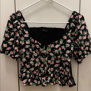 Zara floral crop top
